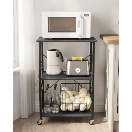 Szervírozó asztalka MARGE fekete