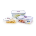 SZET 3 db LOCK ételtároló doboz kék/átlátszó