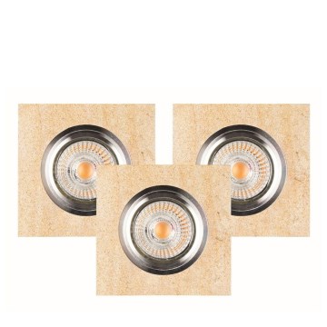 SZET 3x LED beépíthető lámpa VITAR 1xGU10/5W/230V CRI 90 homokkő