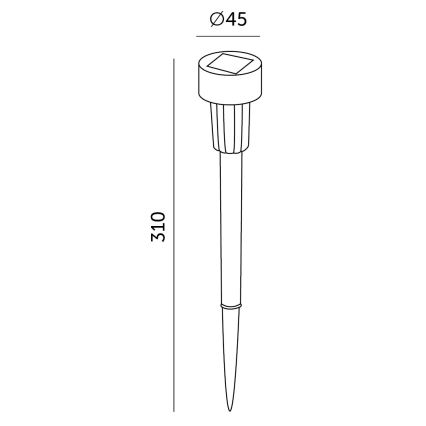 SZETT 10x LED napelemes lámpa LED/0,06W/1,2V 6000K IP44 40 mAh