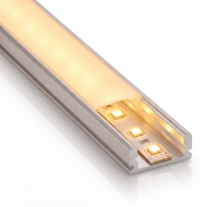 SZETT 1x LED szalag mozgásérzékelővel FLEX LED/3,6W/4xAA 2 m + 2x beépített profil 1 m ezüst/fehér
