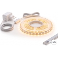 SZETT 1x LED szalag MYLIVING LIGHTSTRIP LED/22W/230V 5 m + 5x 1 m beépíthető profil ezüst/fehér