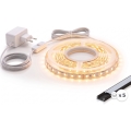 SZETT 1x LED-szalag MYLIVING LIGHTSTRIP LED/22W/230V 5 m + 5x beépíthető profil 1 m fekete/fehér