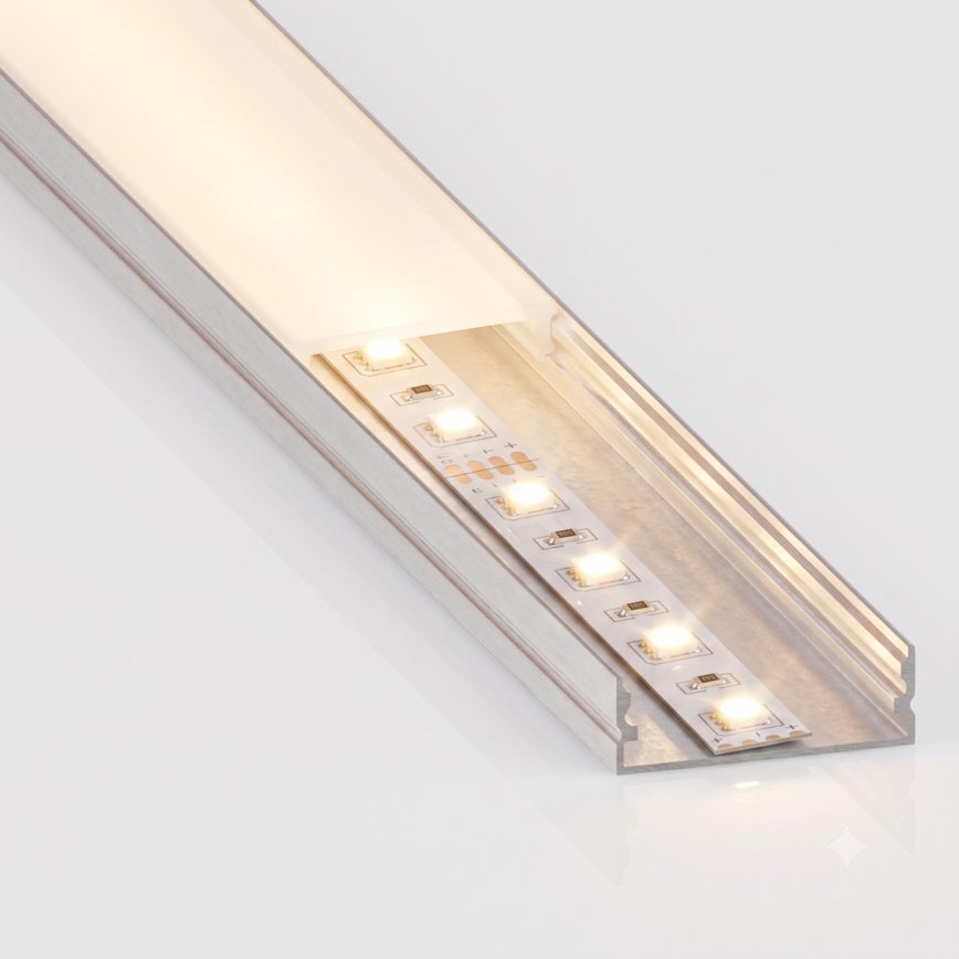 Szett 1x LED szalag MYLIVING LIGHTSTRIP LED/22W/230V 5 m + 5x beépíthető profil 1 m ezüst/fehér