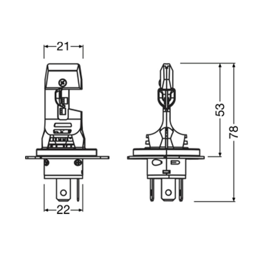 SZETT 2 db LED autóizzó NIGHT BREAKER SPEED H4 P43T/14W/12V 6000K - Osram