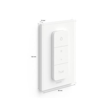 2 db-os Philips Hue WHITE AMBIANCE GU10 dimmelhető LED izzó 4,2W/230V 2200-6500K + fényerőszabályzó