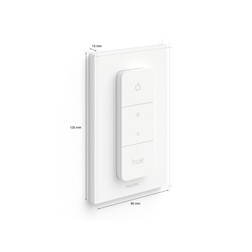 2 db-os Philips Hue WHITE AMBIANCE GU10 dimmelhető LED izzó 4,2W/230V 2200-6500K + fényerőszabályzó