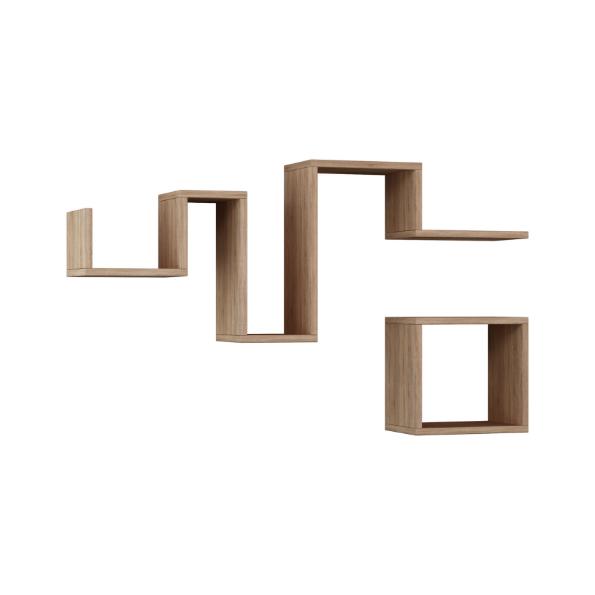 SZETT 2x Fali polc FOLLOW barna