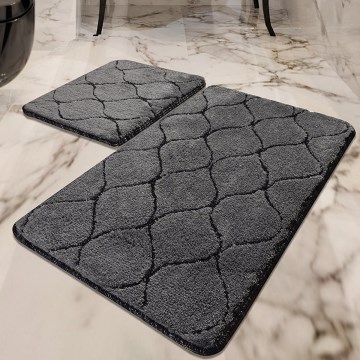 SZETT 2x Fürdőszobai szőnyeg INFINITY 60/100 cm antracit