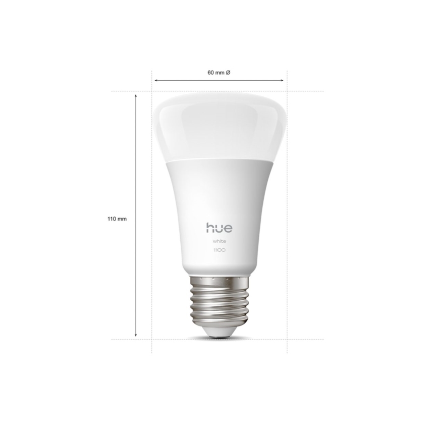 SZETT 2x LED dimmelhető izzó Philips Hue WHITE E27/9,5W/230V 2700K