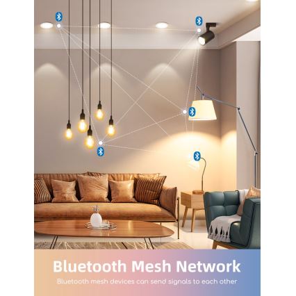 2 darabos LED RGBW dimmelhető izzó szett MESH GU10/6,5W/230V 2700-6500K Wi-Fi - Aigostar