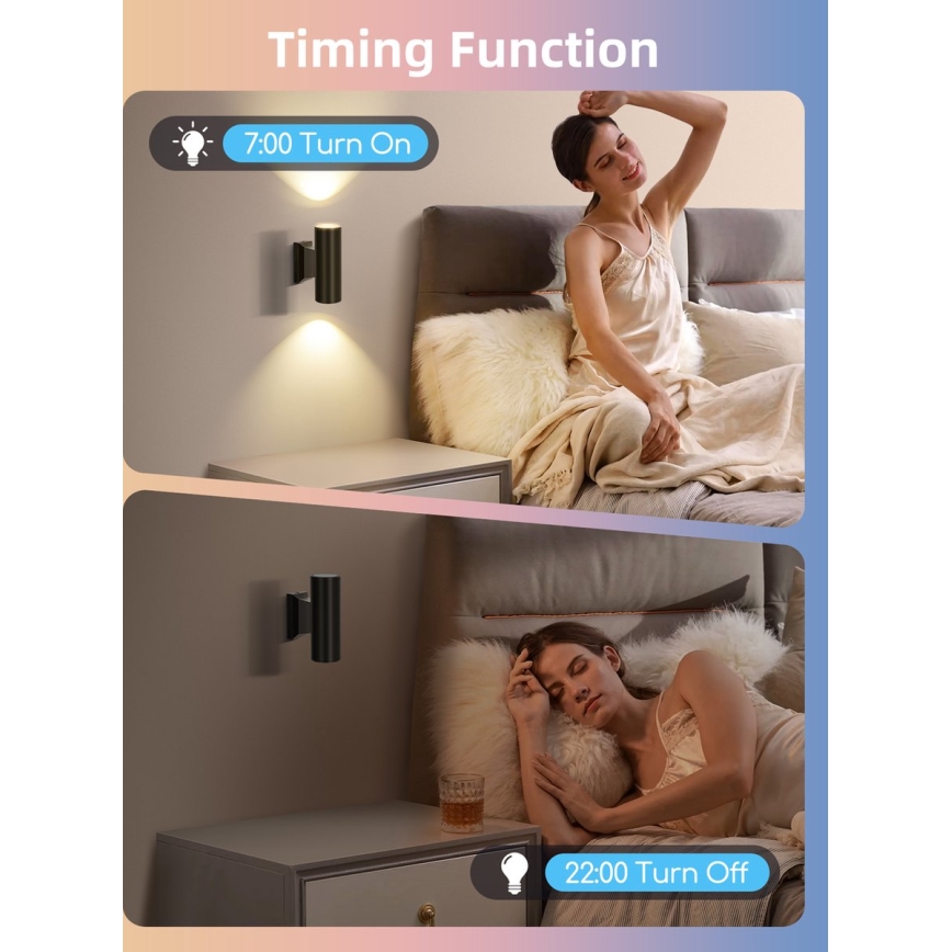 2 darabos LED RGBW dimmelhető izzó szett MESH GU10/6,5W/230V 2700-6500K Wi-Fi - Aigostar