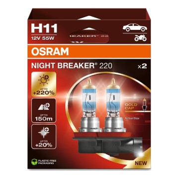 SZETT 2x NIGHT BREAKER H11 PGJ19-2/55W/12V autóizzó - Osram
