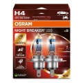 SZETT 2x NIGHT BREAKER H4 P43t/60/55W/12V autóizzó - Osram