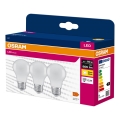 SZETT 3x LED izzó A60 E27/8W/230V 3000K - Osram