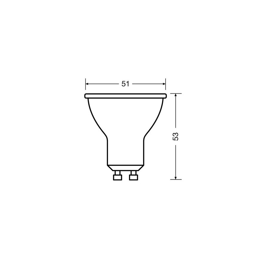 SZETT 3x LED Izzó PAR16 GU10/2,6W/230V 2700K - Osram