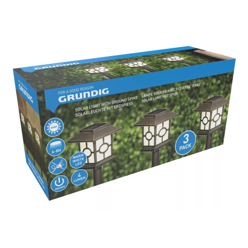 SZETT 3x LED napelemes lámpa LED/1,2V 600 mAh