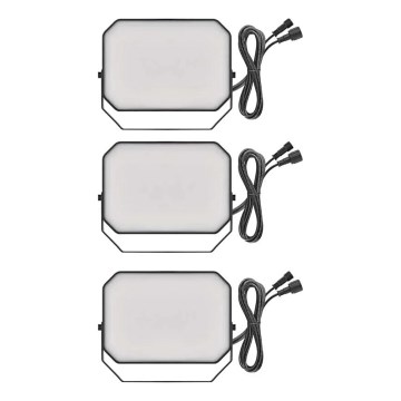 SZETT 3x LED RGBIC Fényerőszabályozható kültéri reflektor GoSmart LED/14W/230V 3000-6500K IP65 Wi-Fi Tuya