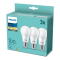 SZETT 3x Philips A60 LED izzó E27/13W/230V 2700K
