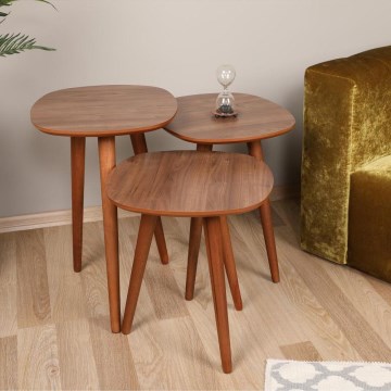 SZETT 3x TYN dohányzóasztal barna