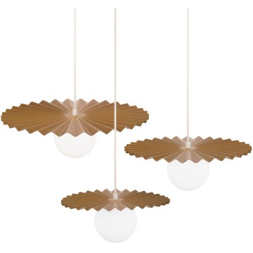 SZETT 3x zsinóros csillár SUNPLISS 1xG9/10W/230V arany/krémszínű
