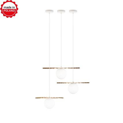 SZETT 3x zsinóros csillár SUNPLISS 1xG9/10W/230V arany/krémszínű