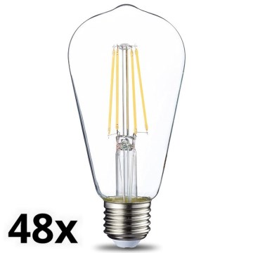 SZETT 48x LED Izzó VINTAGE E27/4,3W/230V 2700K