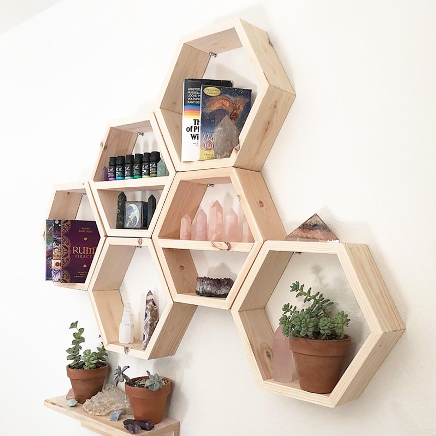 SZETT 6x Fali polc 37x42 cm bézs