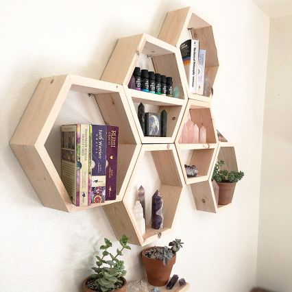 SZETT 6x Fali polc 37x42 cm bézs