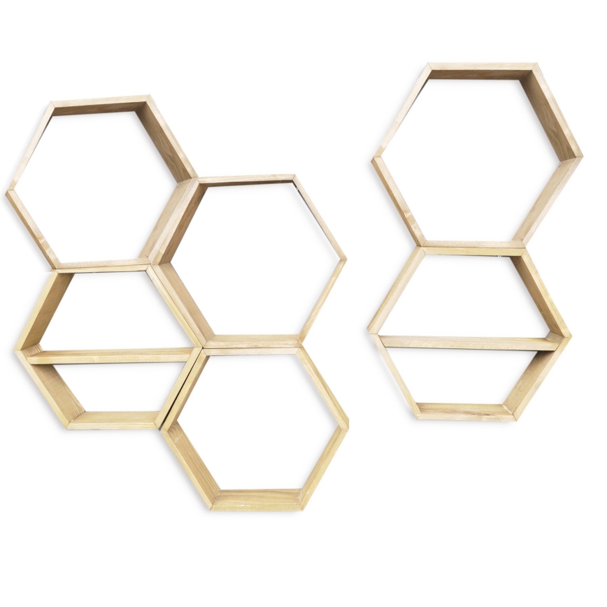 SZETT 6x Fali polc 37x42 cm bézs