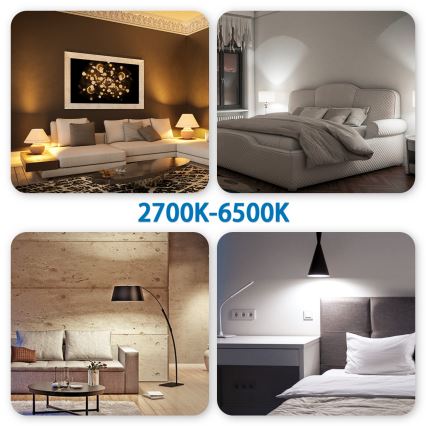 6 darabos LED RGBW fényerőszabályozható MESH GU10 izzó/6,5W/230V 2700-6500K Wi-Fi + távirányító - Aigostar