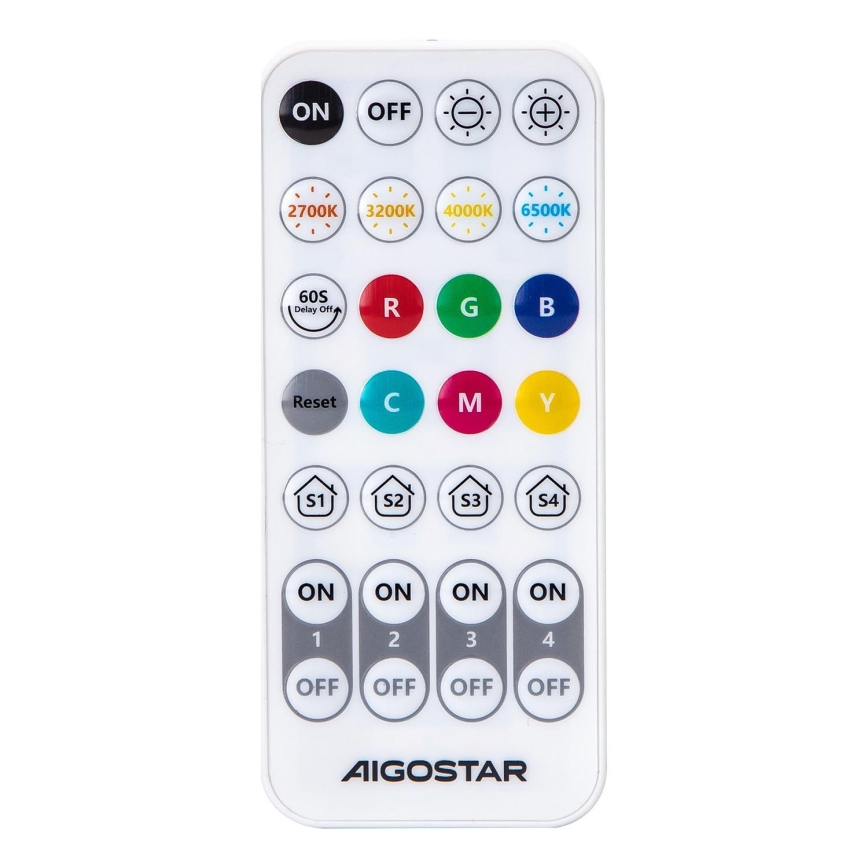 6 darabos LED RGBW fényerőszabályozható MESH GU10 izzó/6,5W/230V 2700-6500K Wi-Fi + távirányító - Aigostar