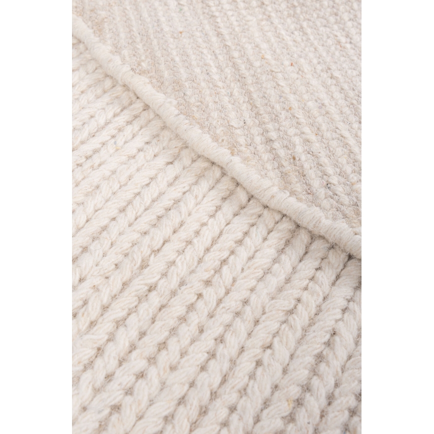 Szőnyeg FIR WOOL 160 cm 2600 g/m2 krémszínű/natúr