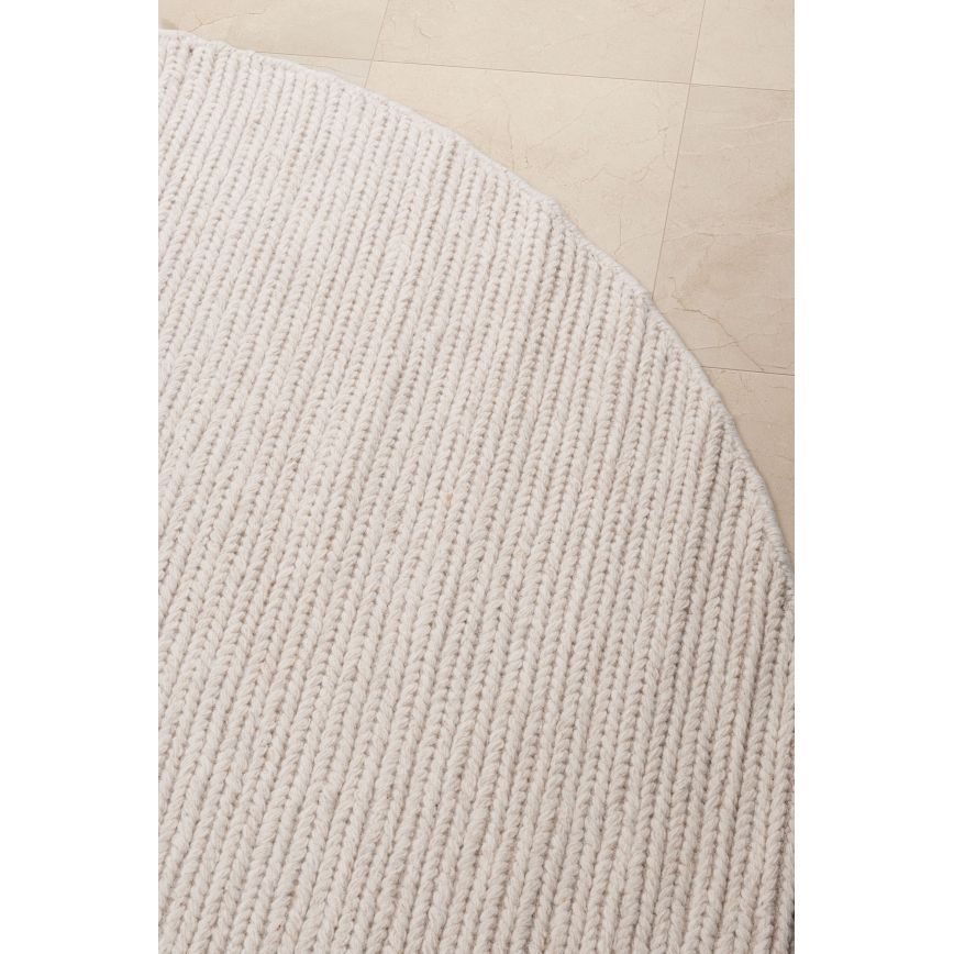 Szőnyeg FIR WOOL 160 cm 2600 g/m2 krémszínű/natúr
