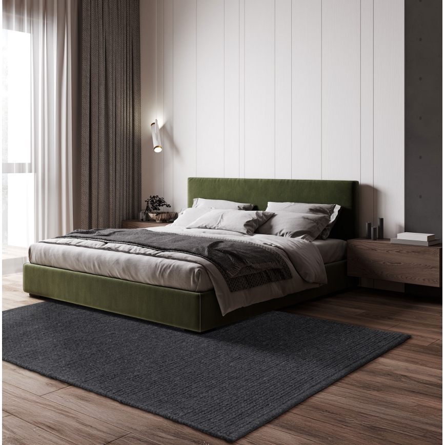 Szőnyeg FIR WOOL 160x230 cm 2600 g/m2 antracit/natúr