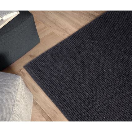 Szőnyeg FIR WOOL 160x230 cm 2600 g/m2 antracit/natúr