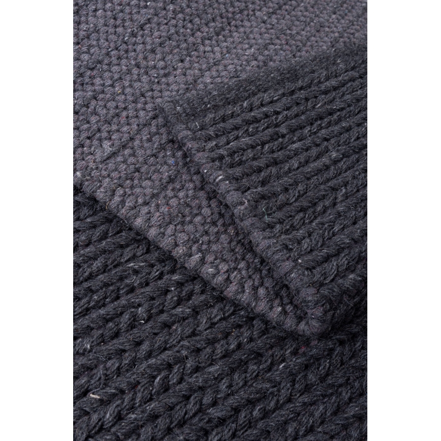 Szőnyeg FIR WOOL 160x230 cm 2600 g/m2 antracit/natúr