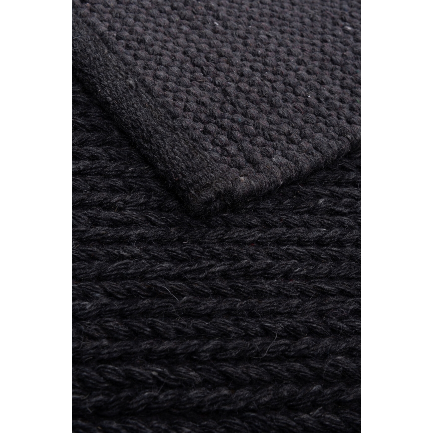 Szőnyeg FIR WOOL 160x230 cm 2600 g/m2 antracit/natúr