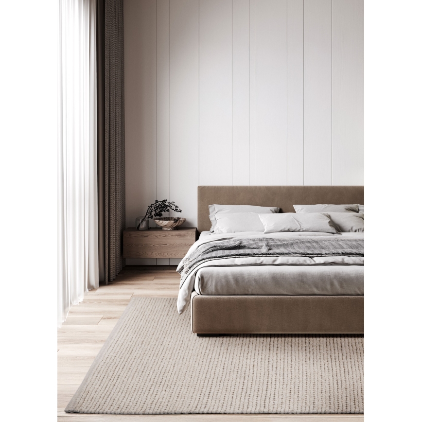 Szőnyeg FIR WOOL 70x140 cm 2600 g/m2 krémszínű/natúr