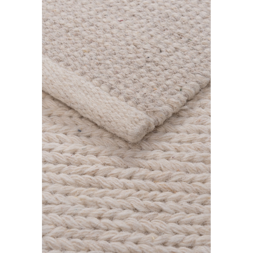 Szőnyeg FIR WOOL 70x140 cm 2600 g/m2 krémszínű/natúr