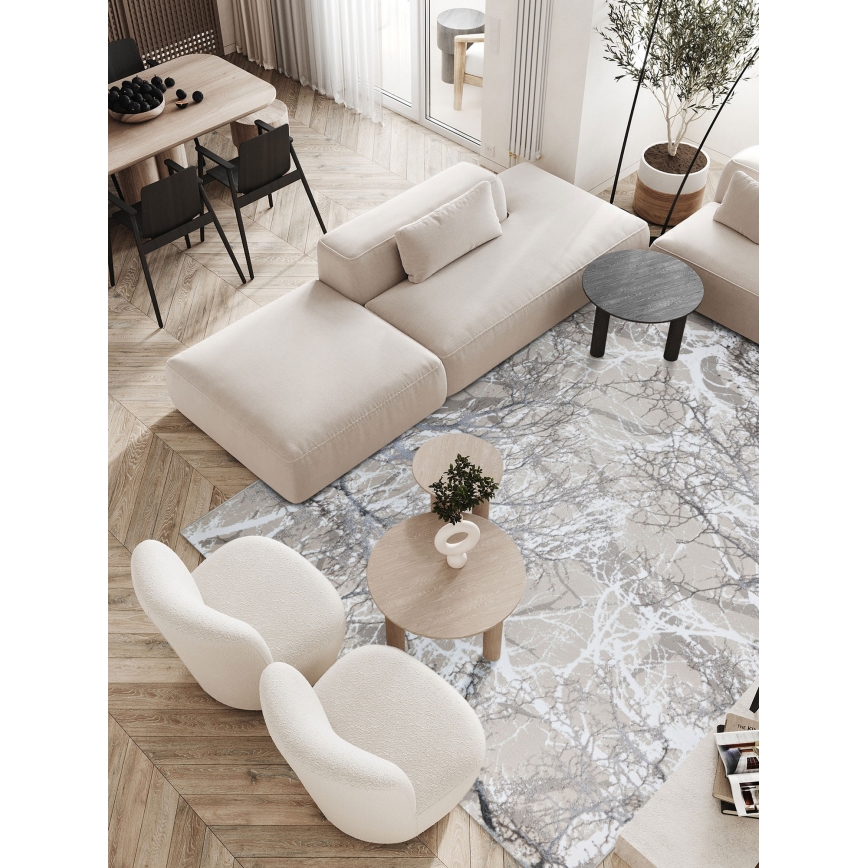 Szőnyeg GRECE 120x170 cm 2150 g/m2 krém/szürke/fehér