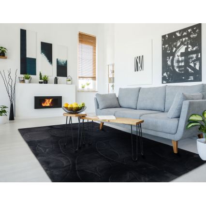 Szőnyeg RABBIT 3D 120x170 cm fekete