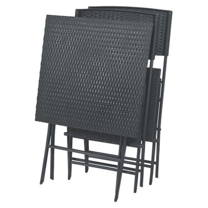 Szürke kerti asztal + 2 db szék