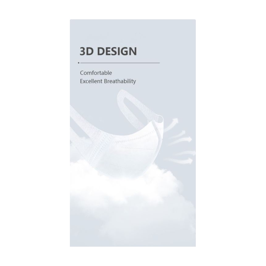 Szűrőmaszk 3D szájmaszk KN90 NR D