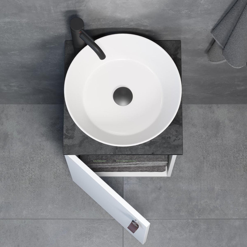 TAARNHOLM fehér fürdőszobaszekrény mosdóval