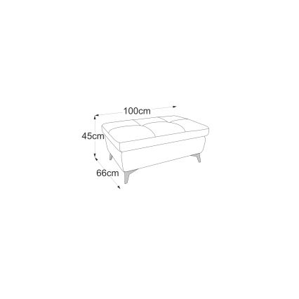 Taburet SALERNO 66x100 cm sárga