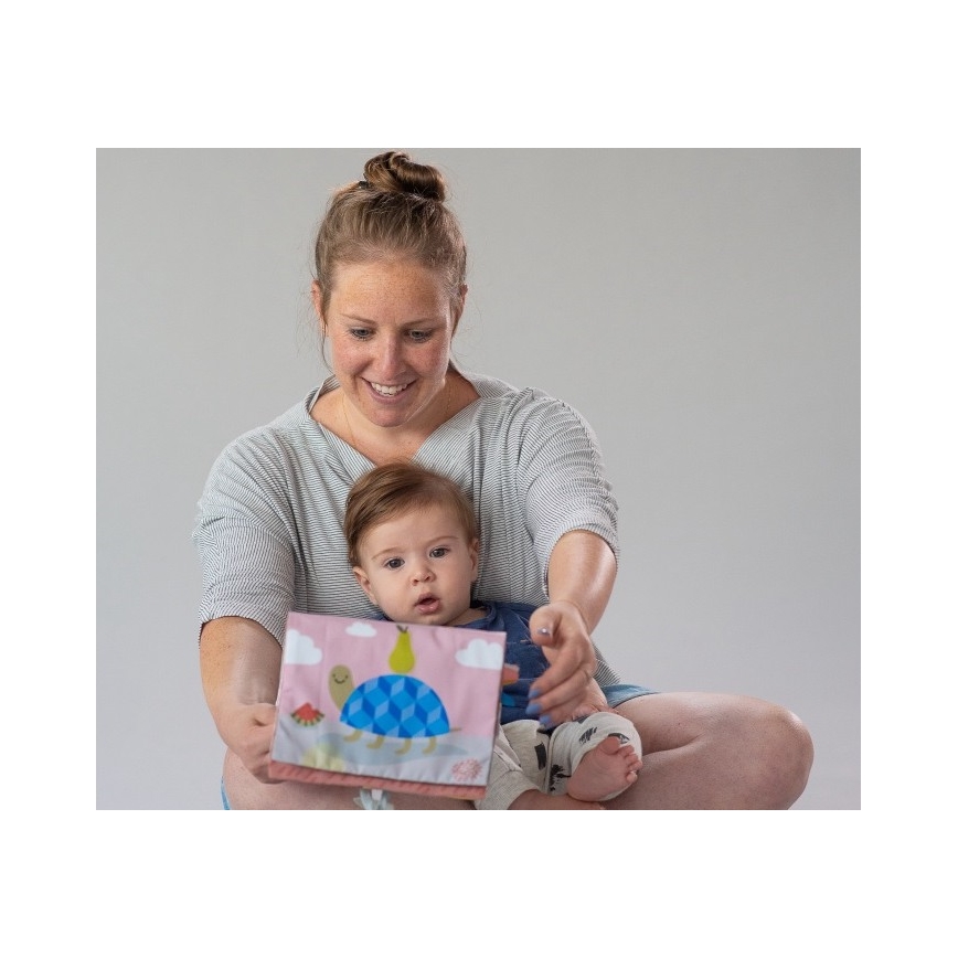 Taf Toys - Gyermek textilkönyv tükörrel szavanna