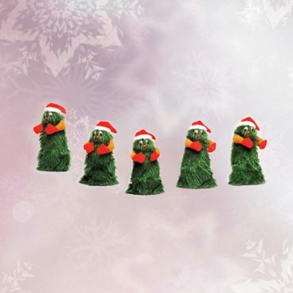 Táncoló és zenélő karácsonyfa 25 cm 3xAA
