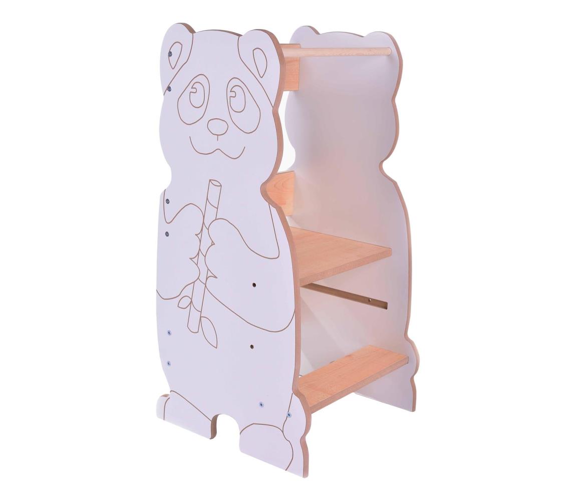 AVETO CZ Tanulótorony PANDA fehér/juhar 8590828049449