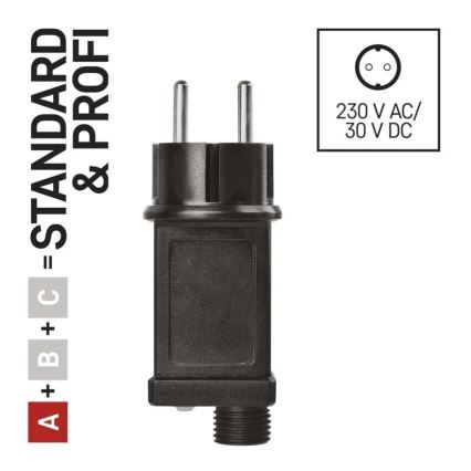 Tápegység összekapcsolható karácsonyi fényfüzérekhez 12W/230V IP44